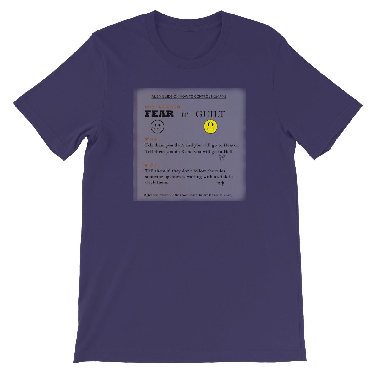 Fear or Guilt Unisex Short Sleeve T-Shirt (Controlling Humans through Fear, Guilt, and Religious Beliefs)