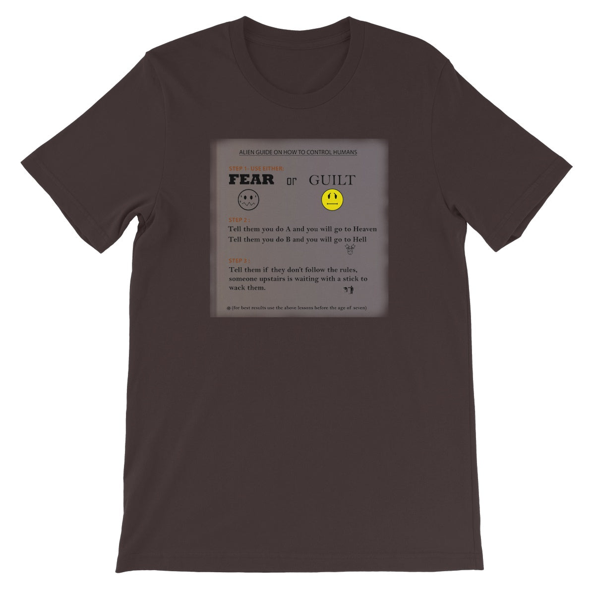 Fear or Guilt Unisex Short Sleeve T-Shirt (Controlling Humans through Fear, Guilt, and Religious Beliefs)