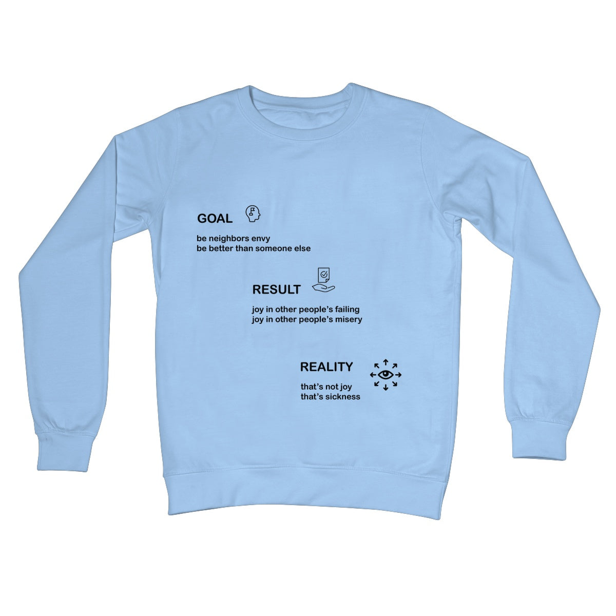 Neighbors Envy Crew Neck Sweatshirt (The pursuit of success is often fueled by the desire to be better than others)