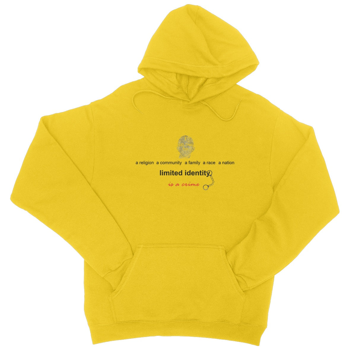 Limited Identity College Hoodie (perpetuating social divisions, discrimination, and conflicts)
