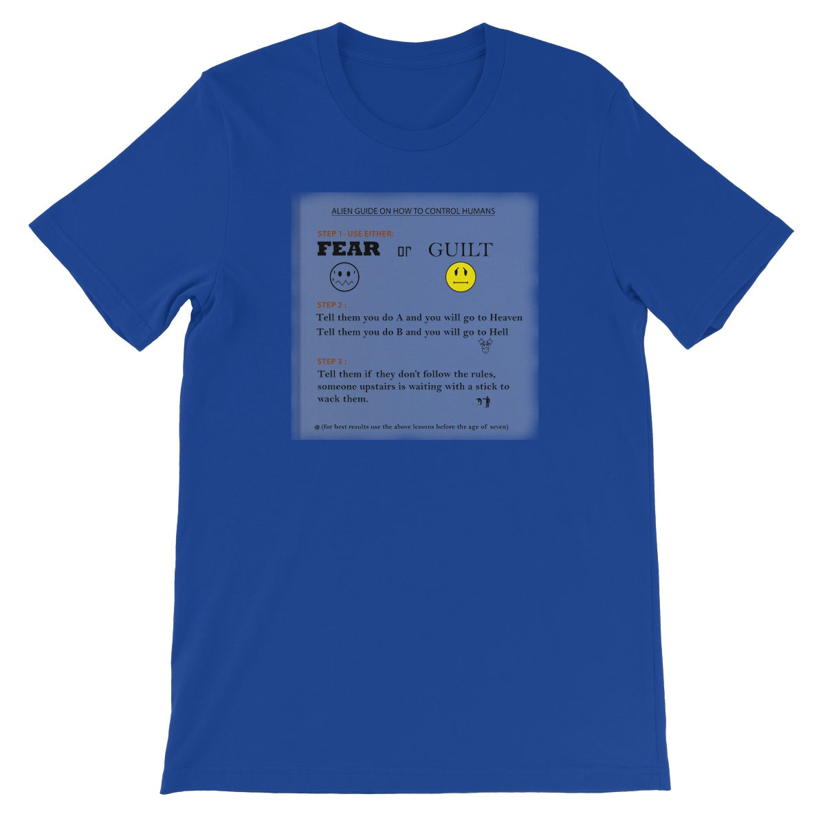 Fear or Guilt Unisex Short Sleeve T-Shirt (Controlling Humans through Fear, Guilt, and Religious Beliefs)