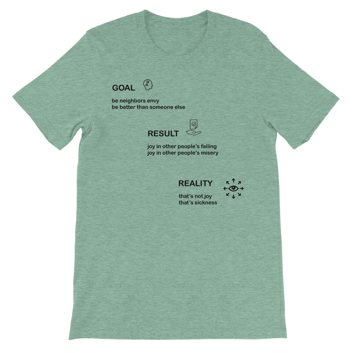 Neighbors Envy Unisex Short Sleeve T-Shirt (The pursuit of success is often fueled by the desire to be better than others)