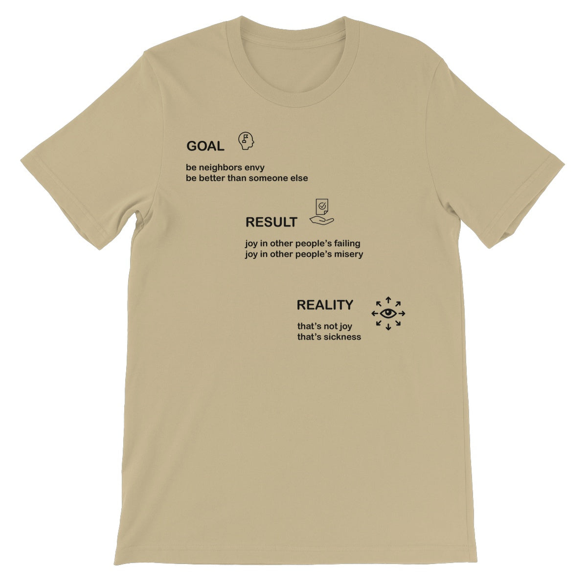 Neighbors Envy Unisex Short Sleeve T-Shirt (The pursuit of success is often fueled by the desire to be better than others)