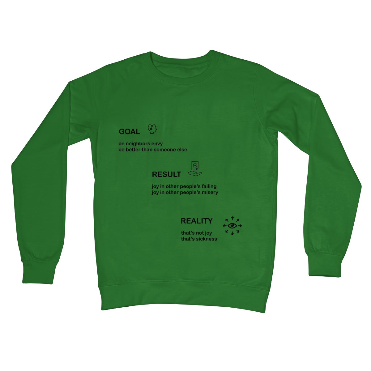 Neighbors Envy Crew Neck Sweatshirt (The pursuit of success is often fueled by the desire to be better than others)
