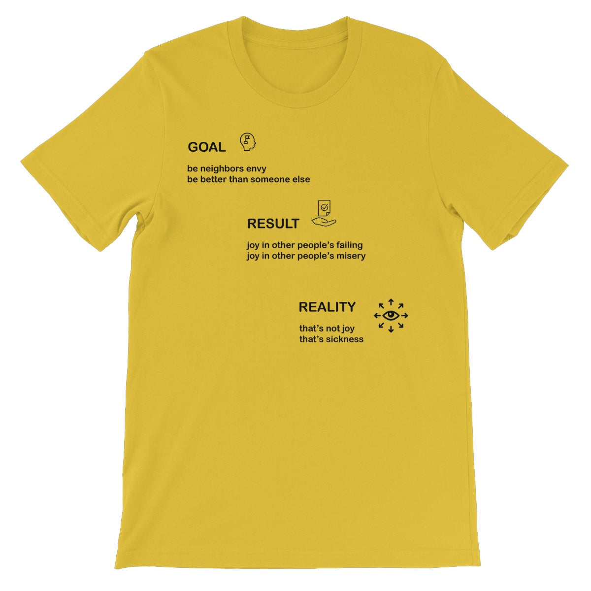 Neighbors Envy Unisex Short Sleeve T-Shirt (The pursuit of success is often fueled by the desire to be better than others)