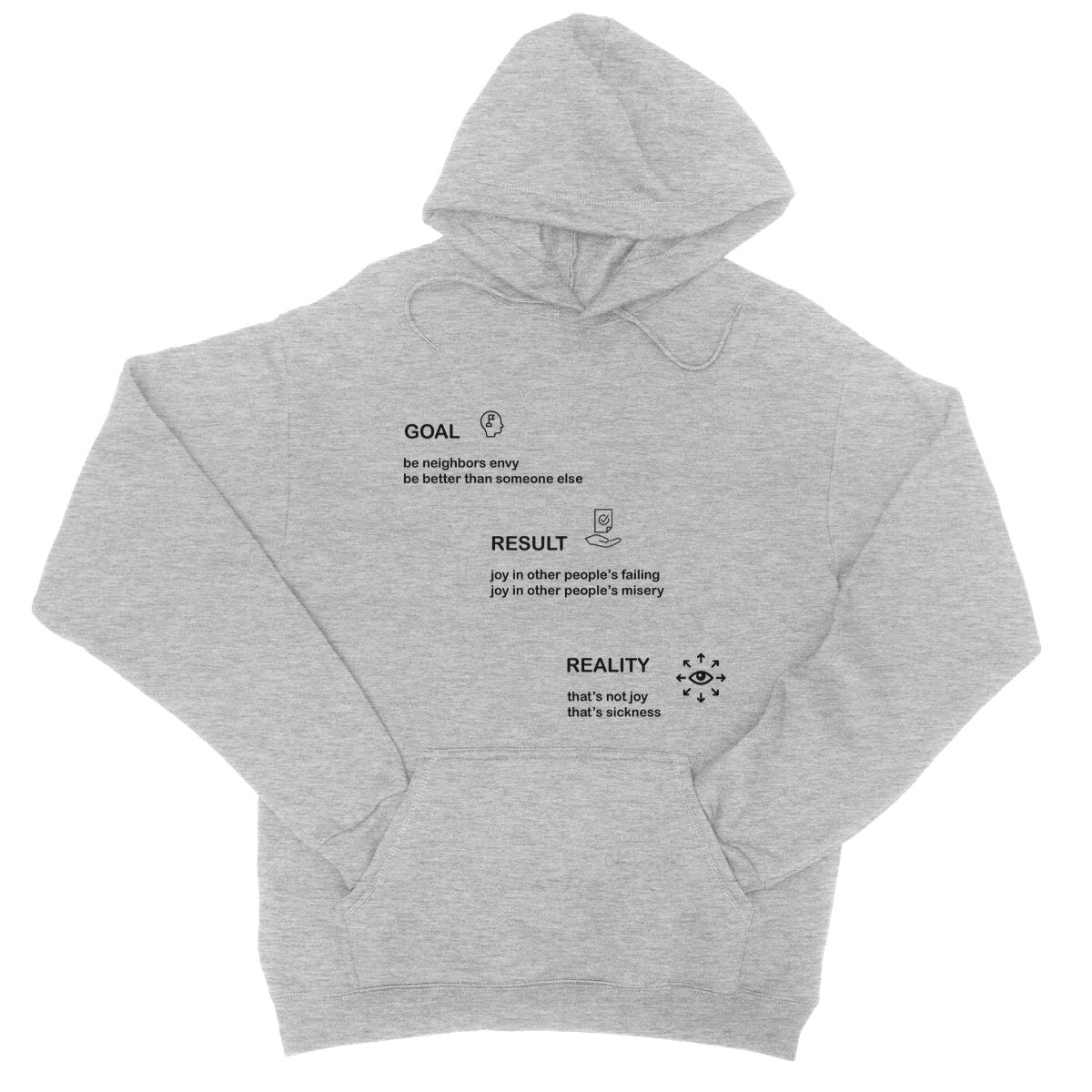 Neighbors Envy College Hoodie ( The pursuit of success is often fueled by the desire to be better than others)