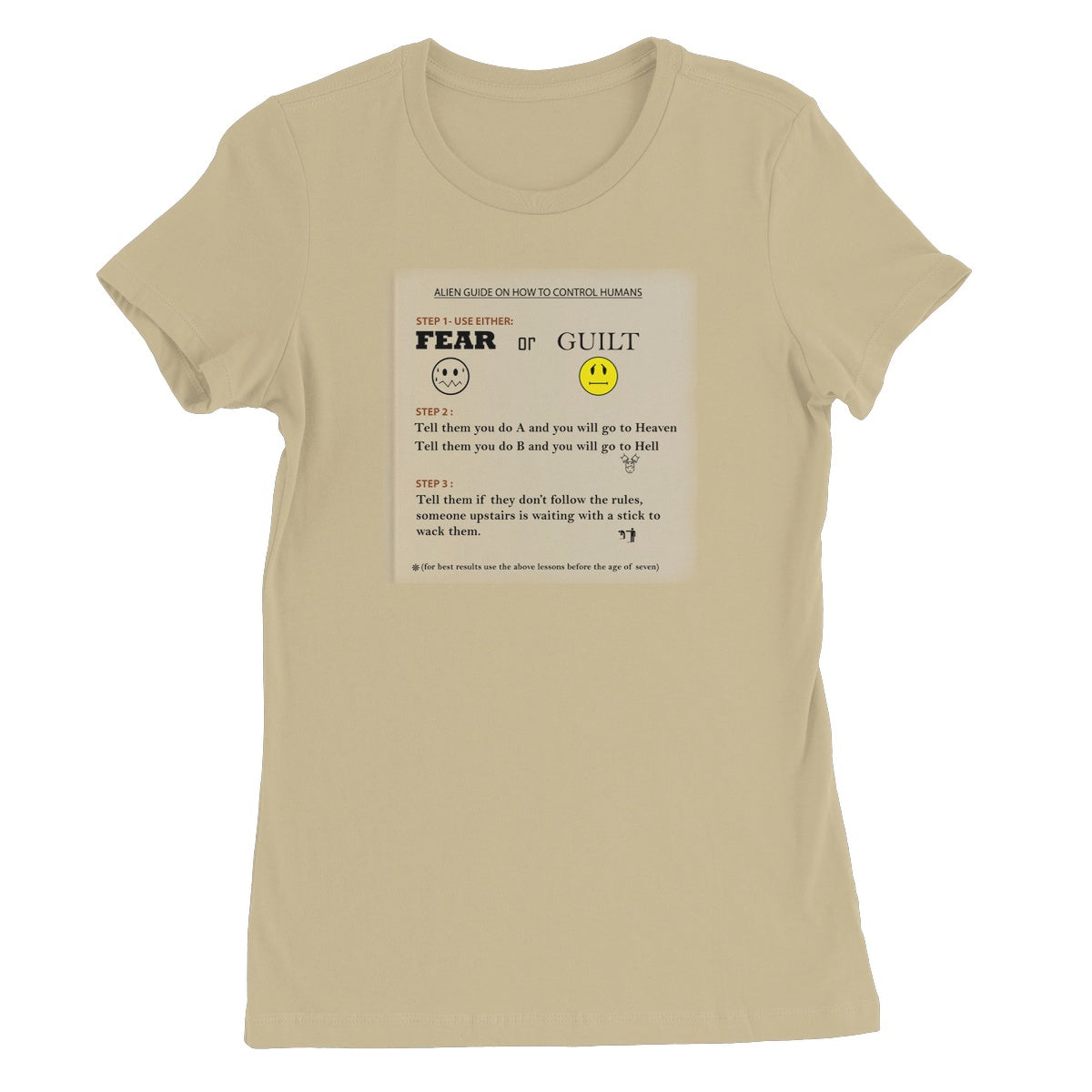 Fear or Guilt Women's T-Shirt (Controlling Humans through Fear, Guilt, and Religious Beliefs)