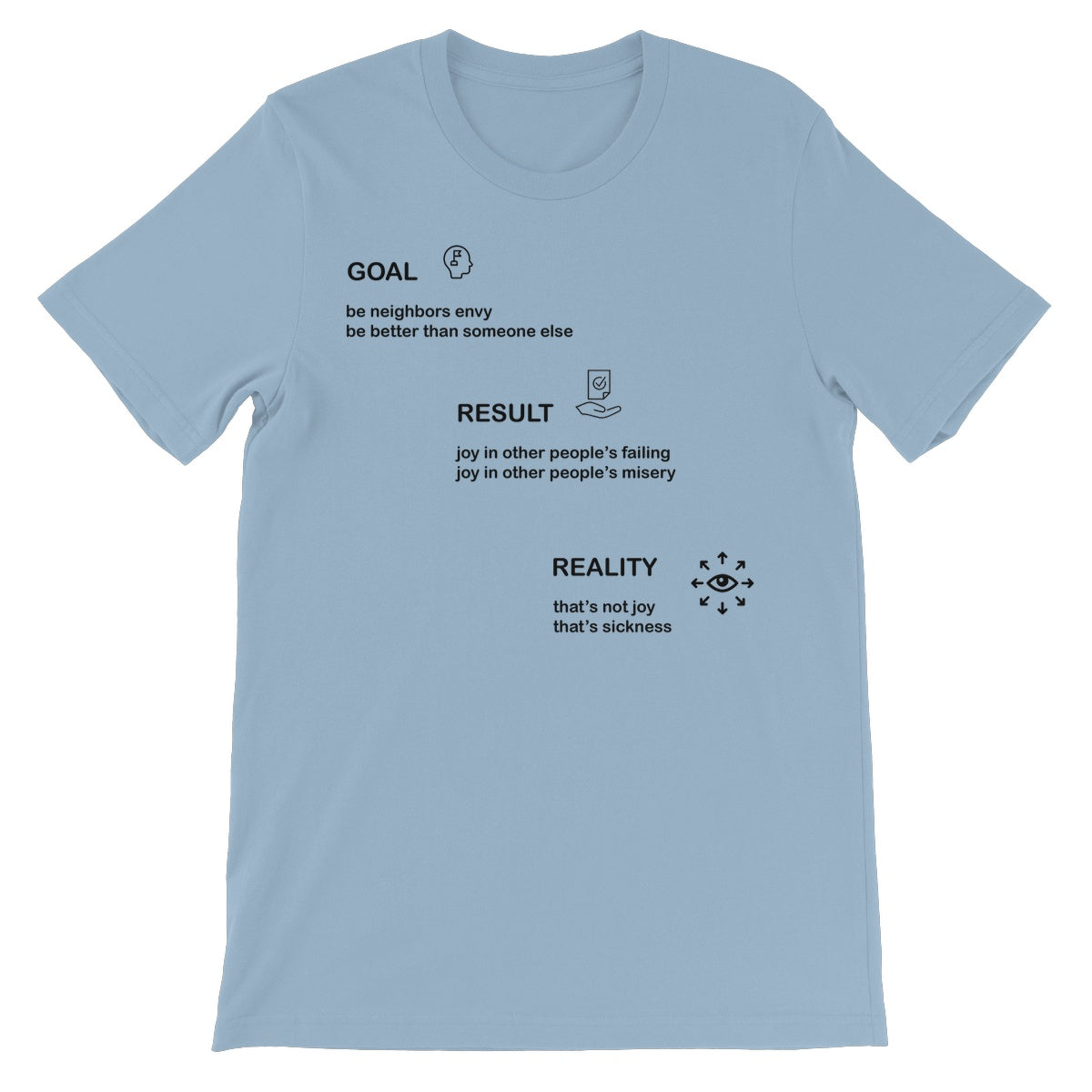 Neighbors Envy Unisex Short Sleeve T-Shirt (The pursuit of success is often fueled by the desire to be better than others)