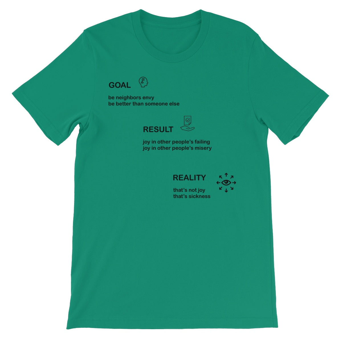 Neighbors Envy Unisex Short Sleeve T-Shirt (The pursuit of success is often fueled by the desire to be better than others)