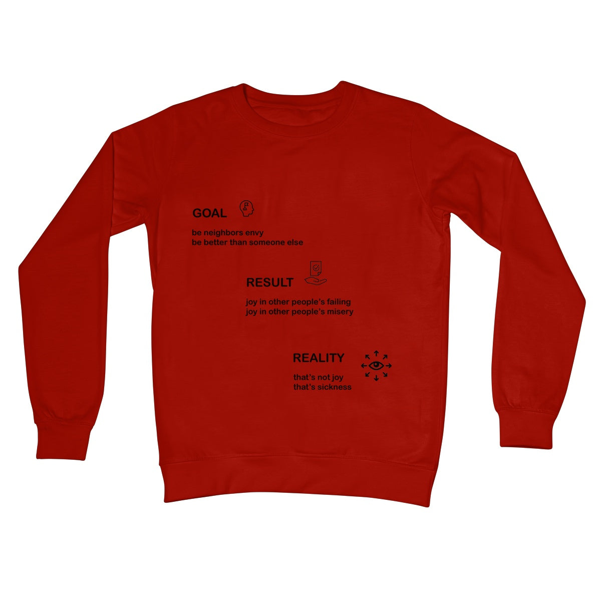 Neighbors Envy Crew Neck Sweatshirt (The pursuit of success is often fueled by the desire to be better than others)