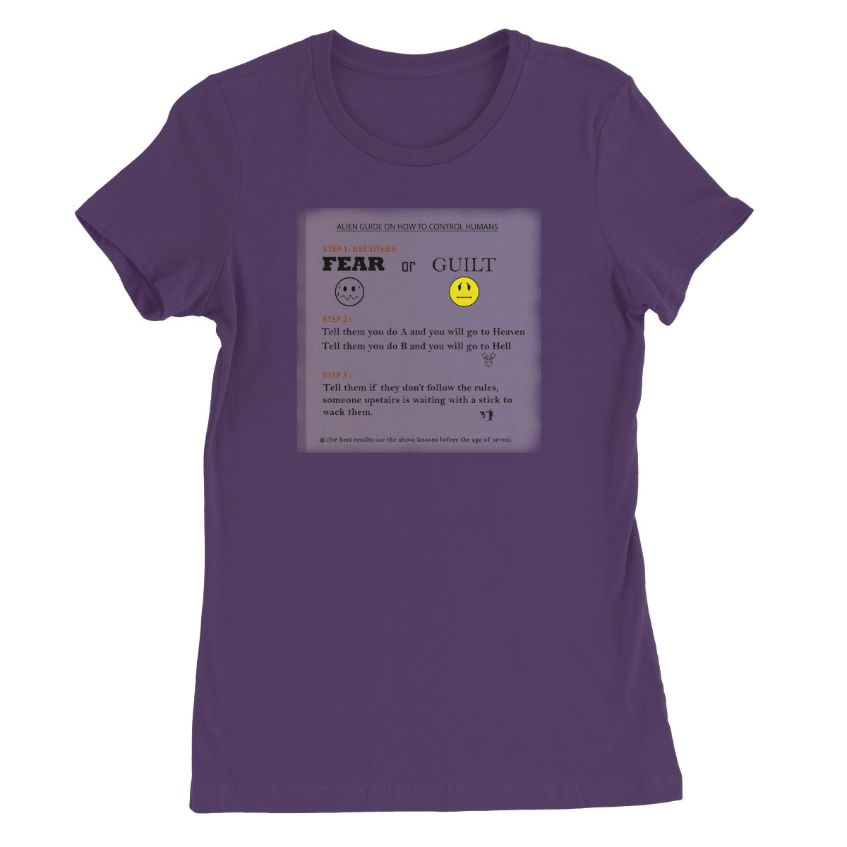 Fear or Guilt Women's T-Shirt (Controlling Humans through Fear, Guilt, and Religious Beliefs)