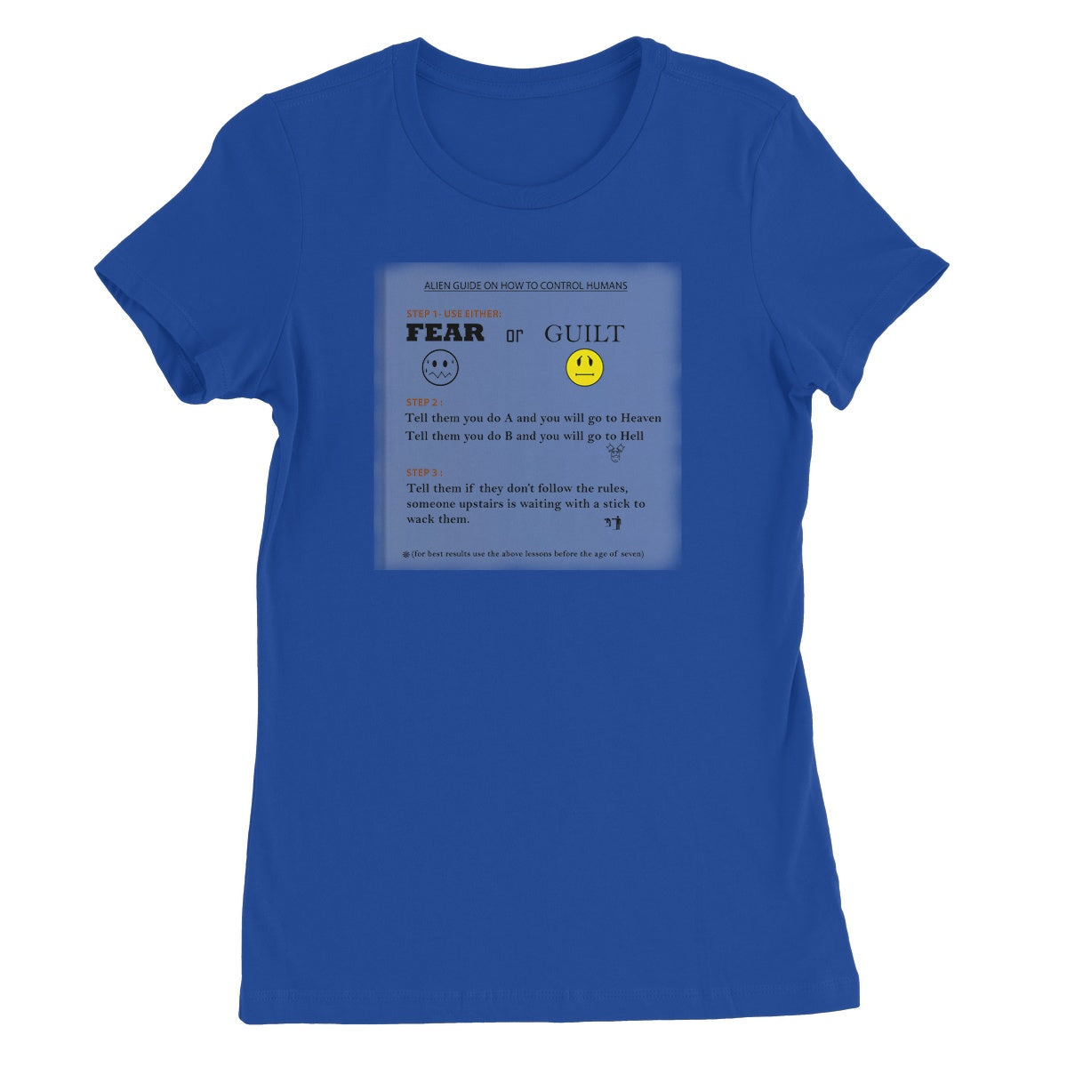 Fear or Guilt Women's T-Shirt (Controlling Humans through Fear, Guilt, and Religious Beliefs)
