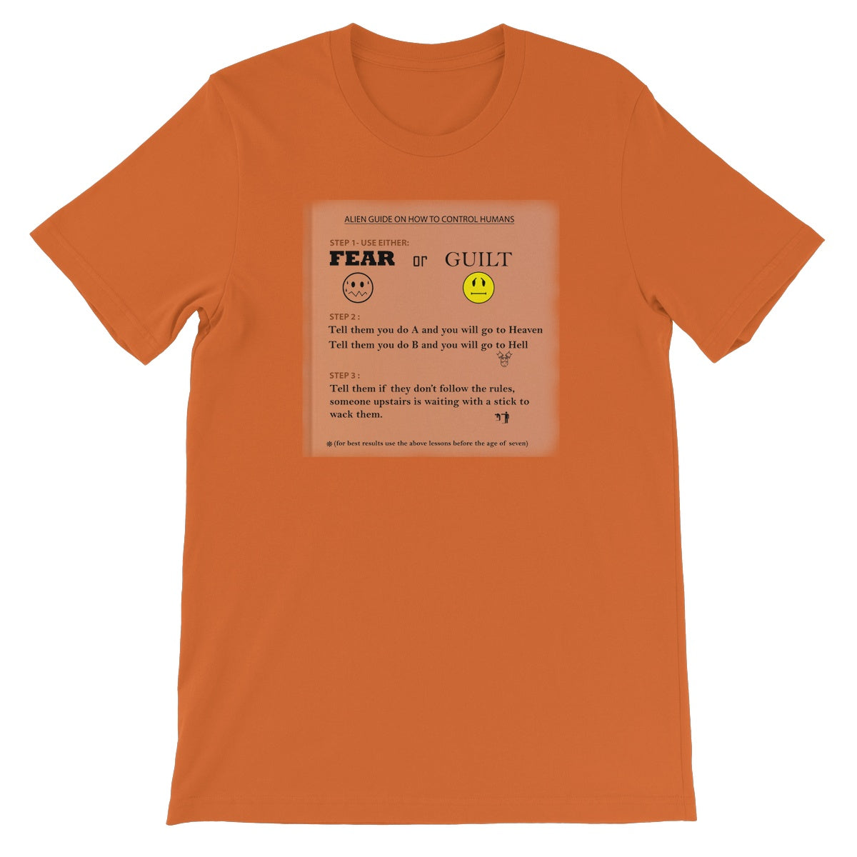 Fear or Guilt Unisex Short Sleeve T-Shirt (Controlling Humans through Fear, Guilt, and Religious Beliefs)