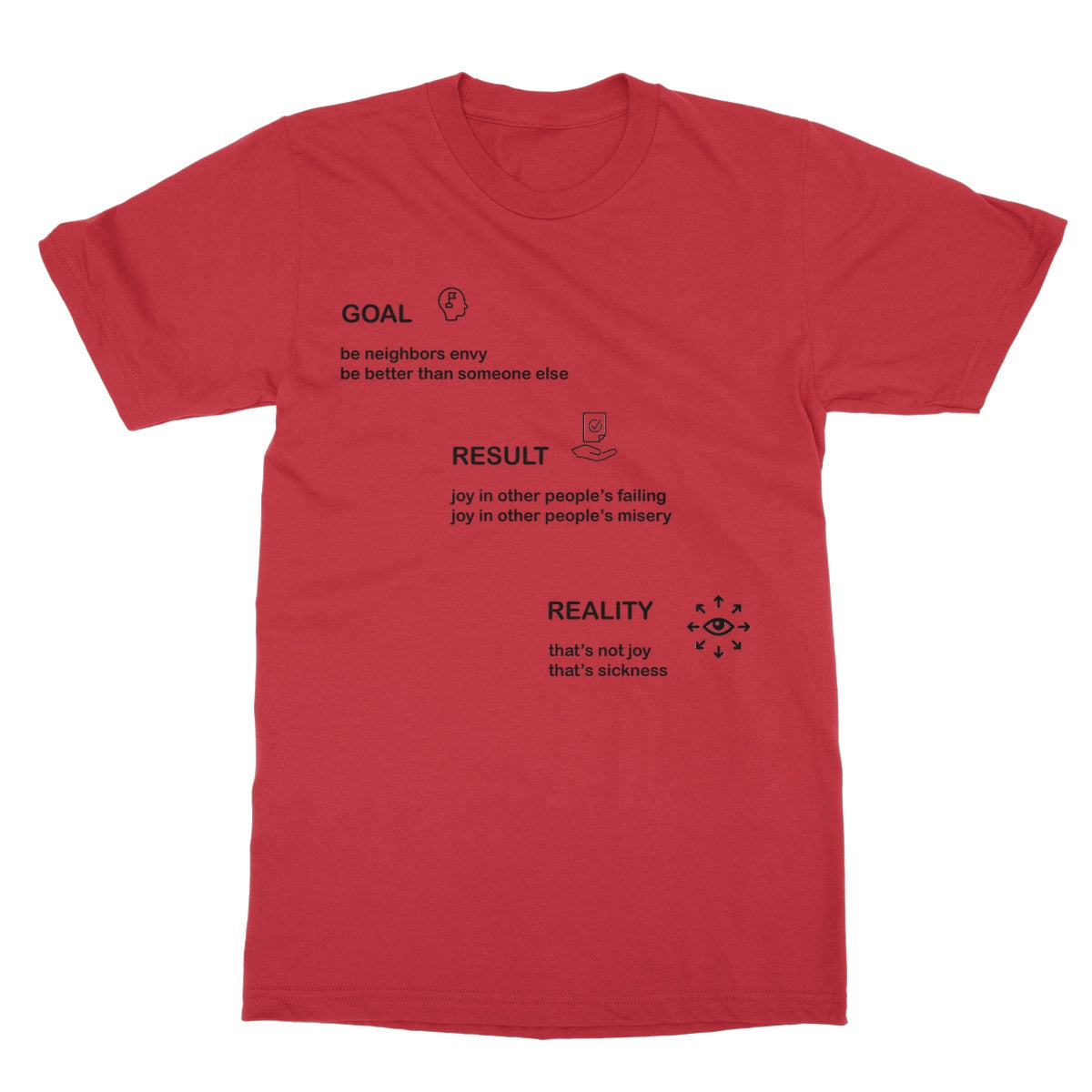 Neighbors Envy Softstyle T-Shirt (The pursuit of success is often fueled by the desire to be better than others)