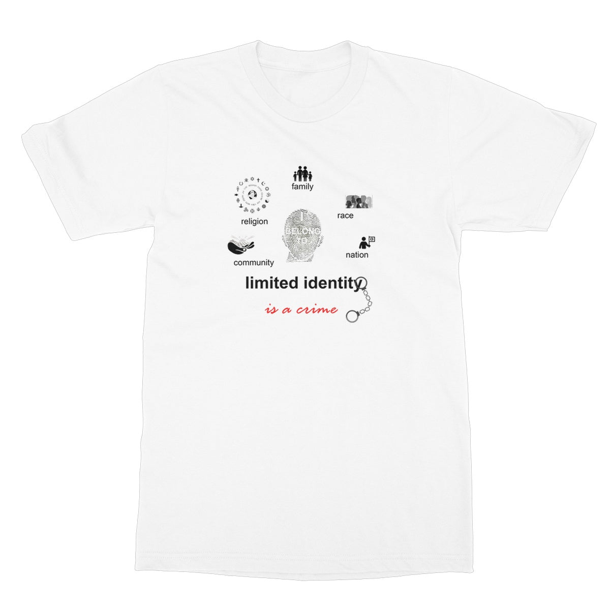 Limited Identity Circle Softstyle T-Shirt (perpetuating social divisions, discrimination, and conflicts)