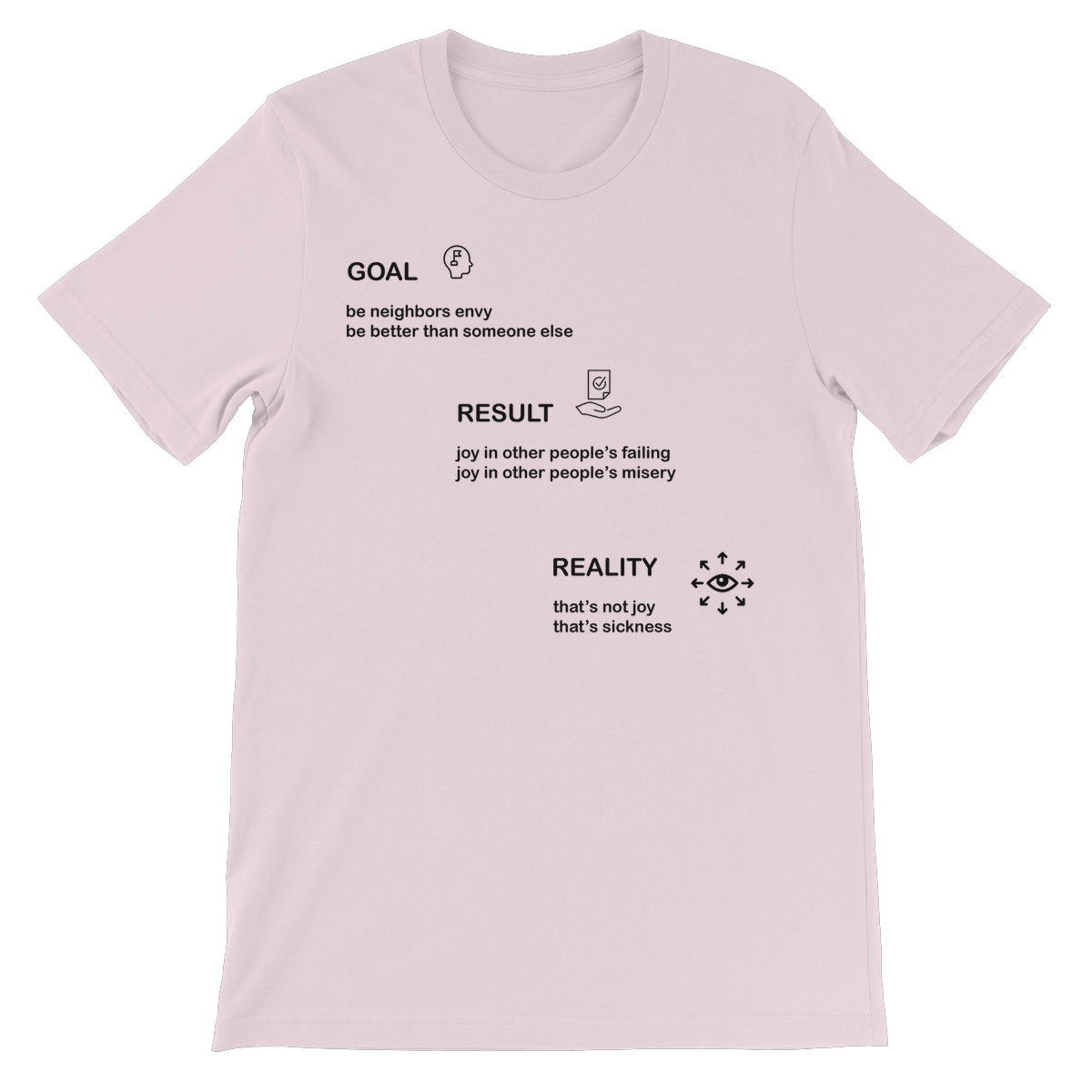 Neighbors Envy Unisex Short Sleeve T-Shirt (The pursuit of success is often fueled by the desire to be better than others)
