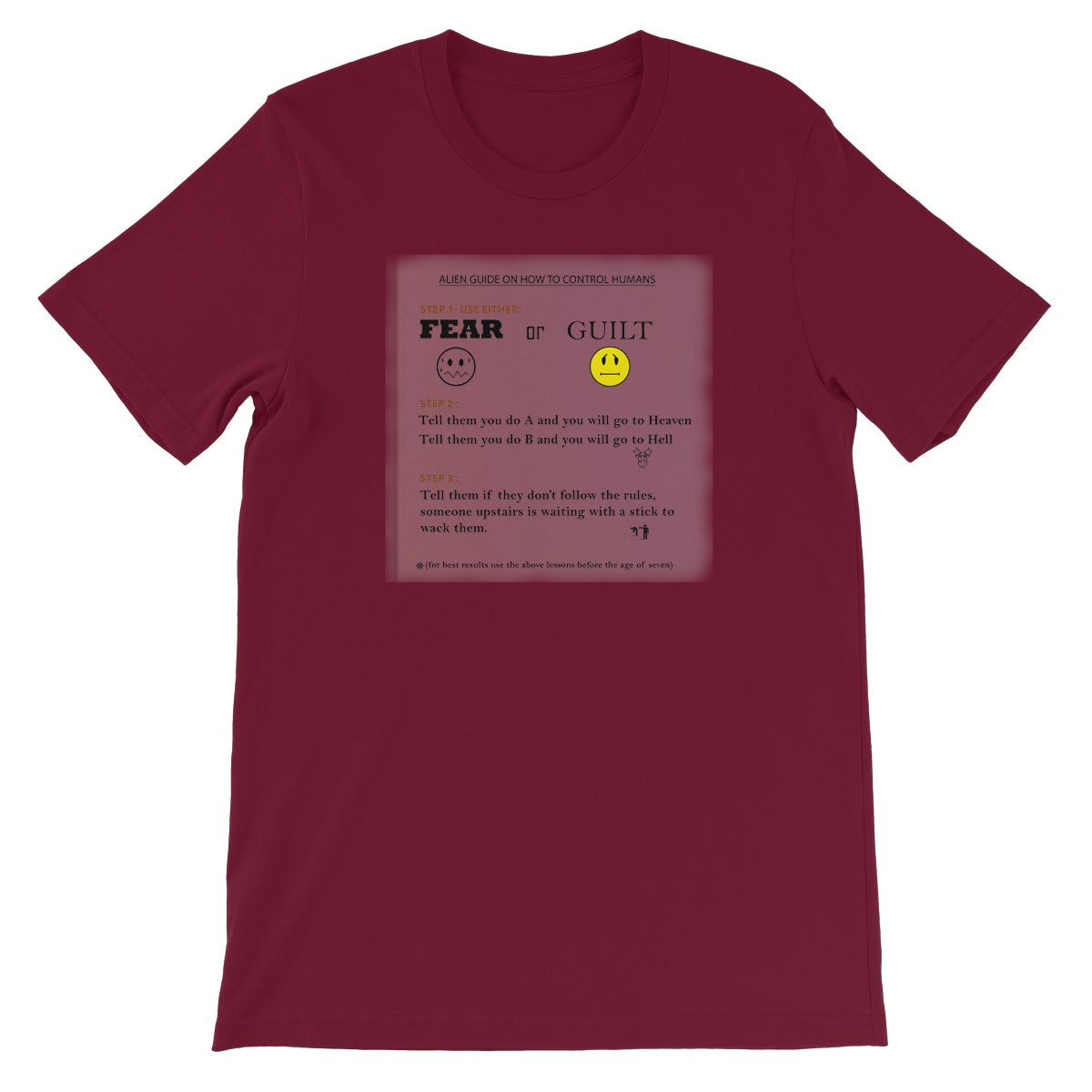 Fear or Guilt Unisex Short Sleeve T-Shirt (Controlling Humans through Fear, Guilt, and Religious Beliefs)