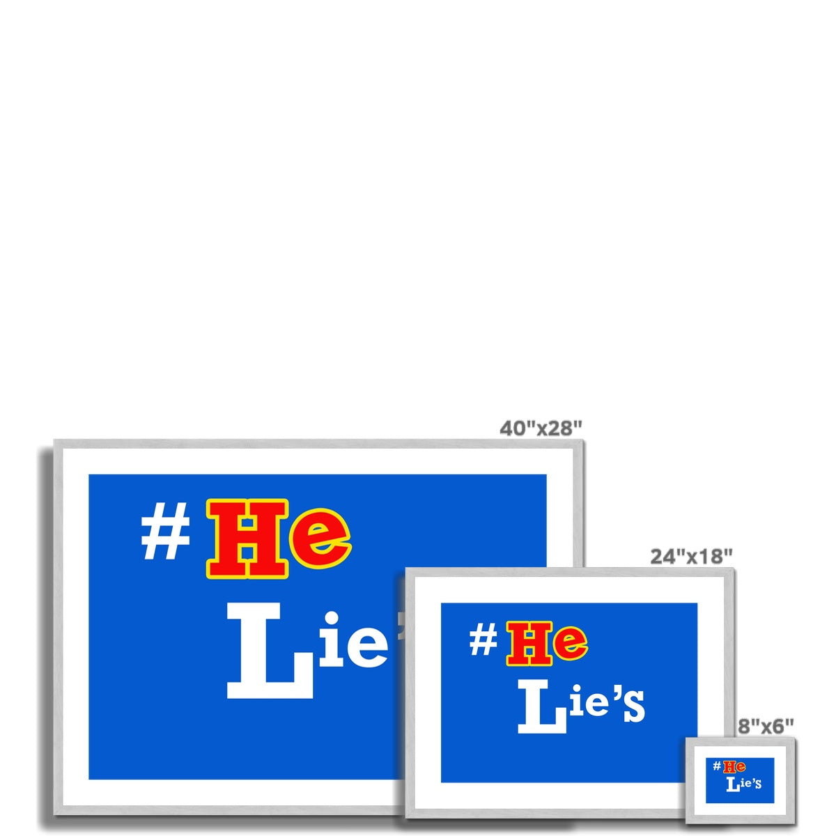 He Lies Again! Antique Framed & Mounted Print