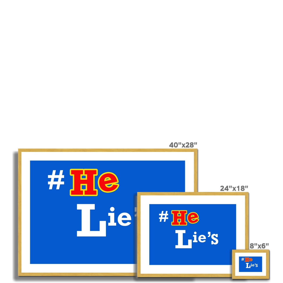 He Lies Again! Antique Framed & Mounted Print
