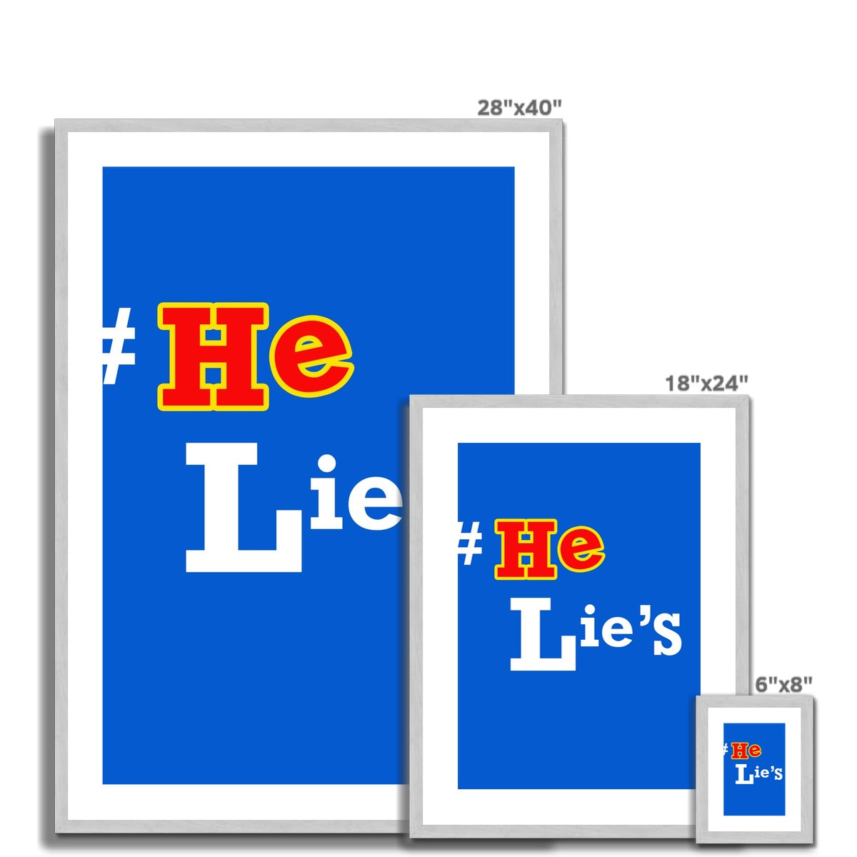 He Lies Again! Antique Framed & Mounted Print
