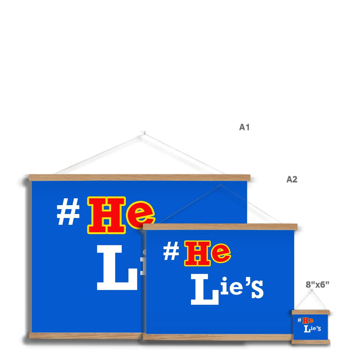 He Lies Again! Fine Art Print with Hanger