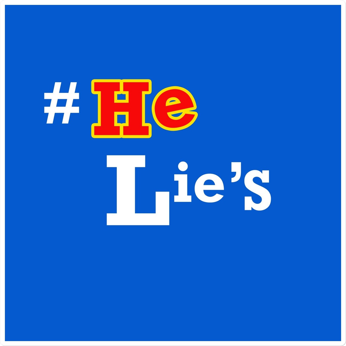 He Lies Again! Sticker