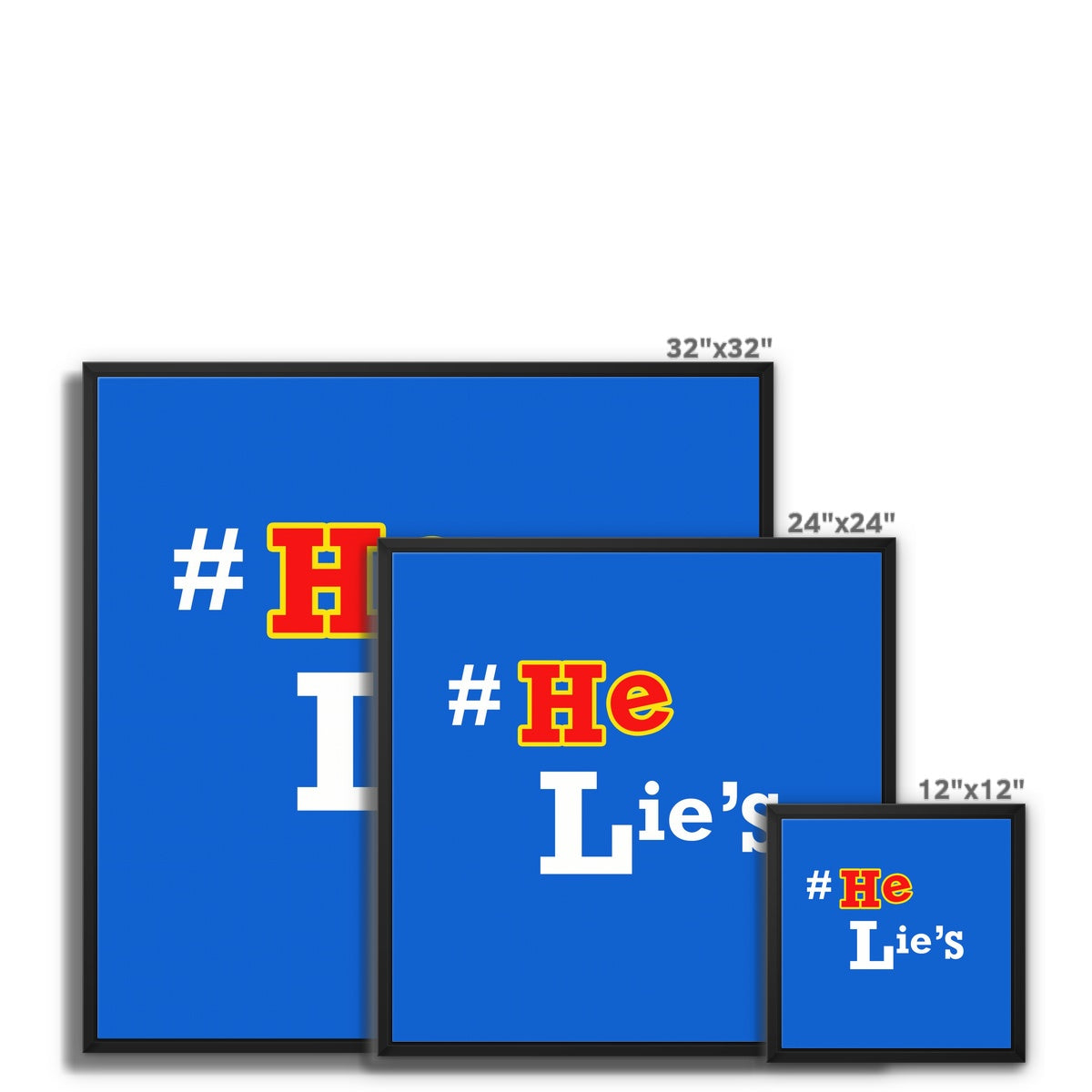He Lies Again! Framed Canvas