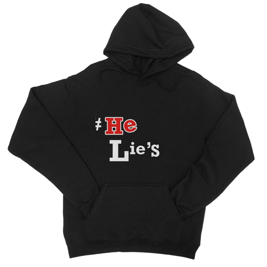 #He Lies College Hoodie