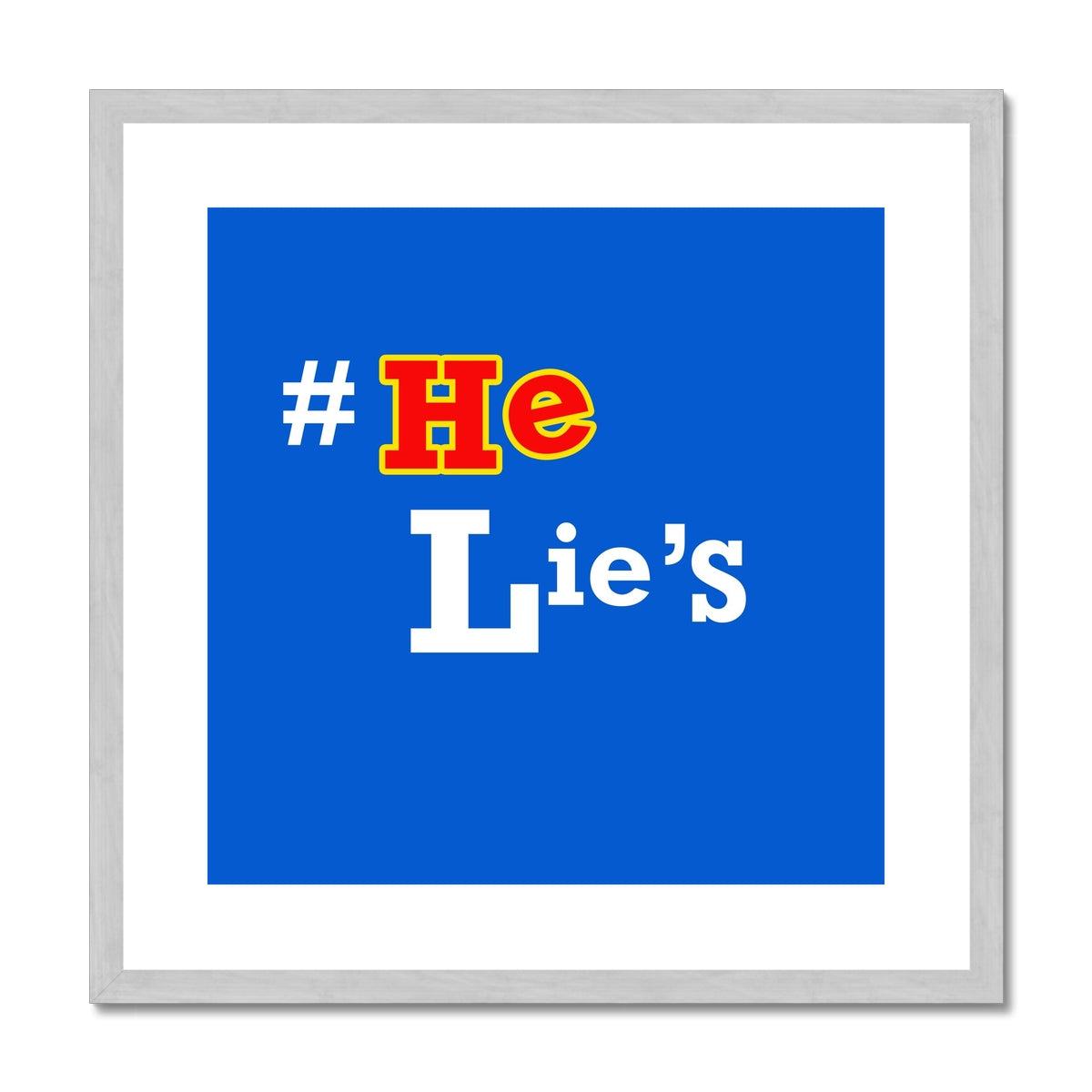 He Lies Again! Antique Framed & Mounted Print