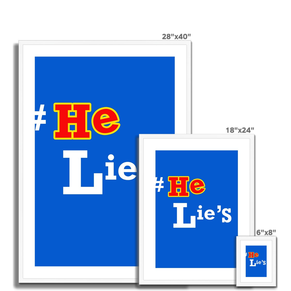 He Lies Again! Framed & Mounted Print