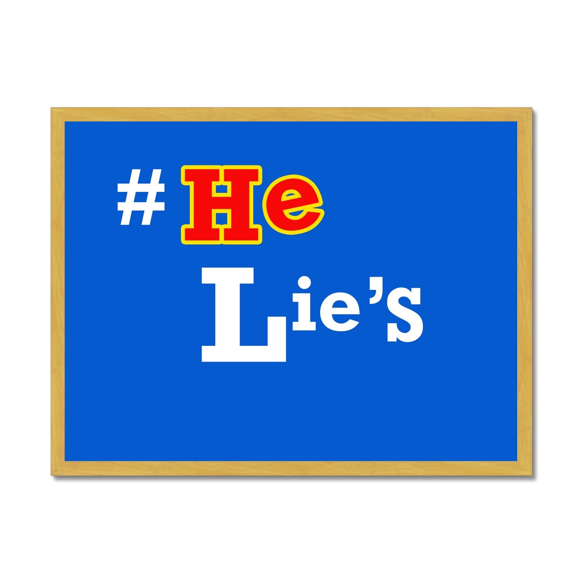 He Lies Again! Antique Framed Print