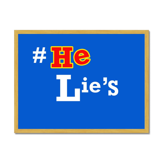 He Lies Again! Antique Framed Print