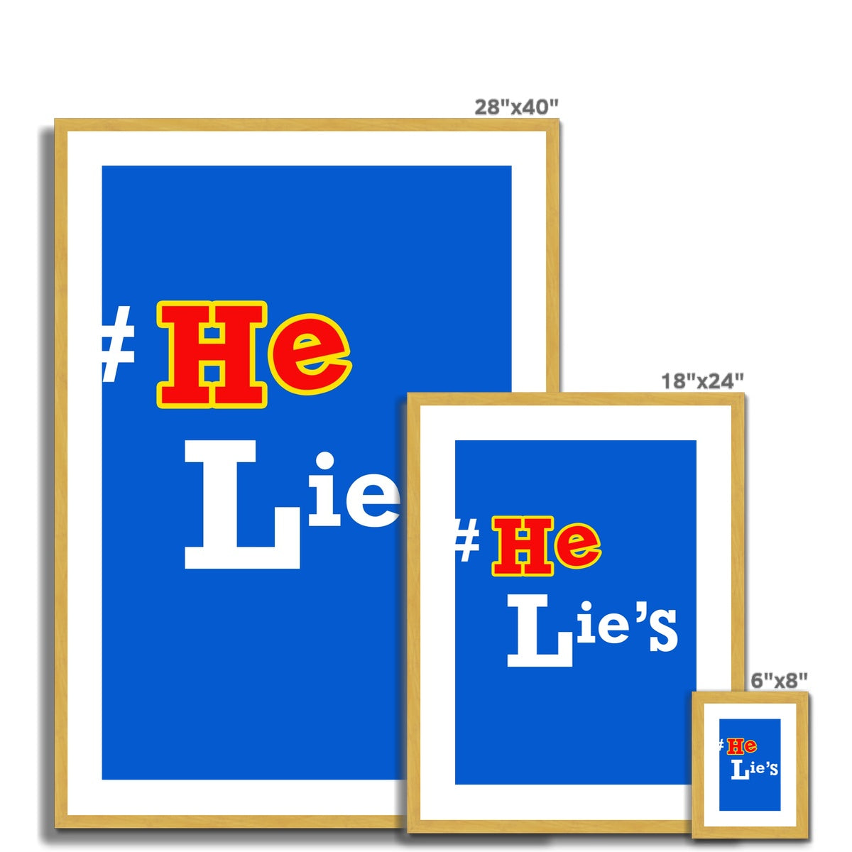 He Lies Again! Antique Framed & Mounted Print