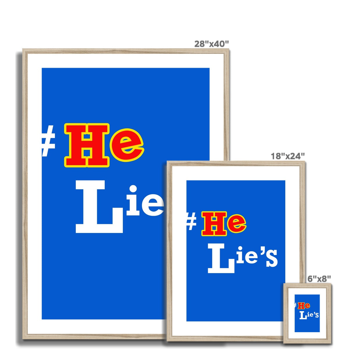 He Lies Again! Framed & Mounted Print