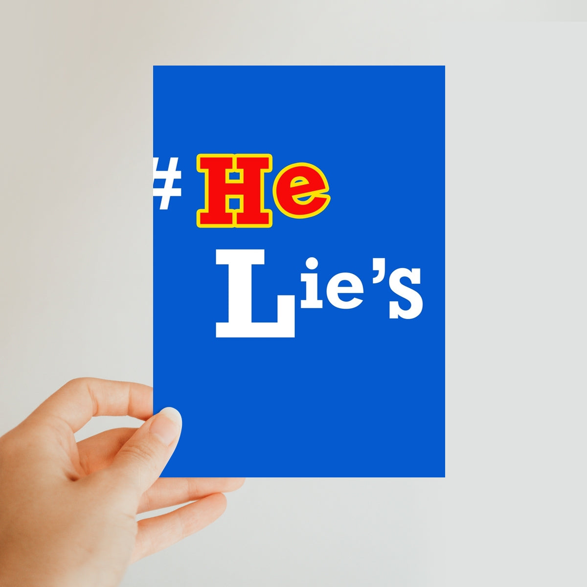 He Lies Again! Classic Postcard