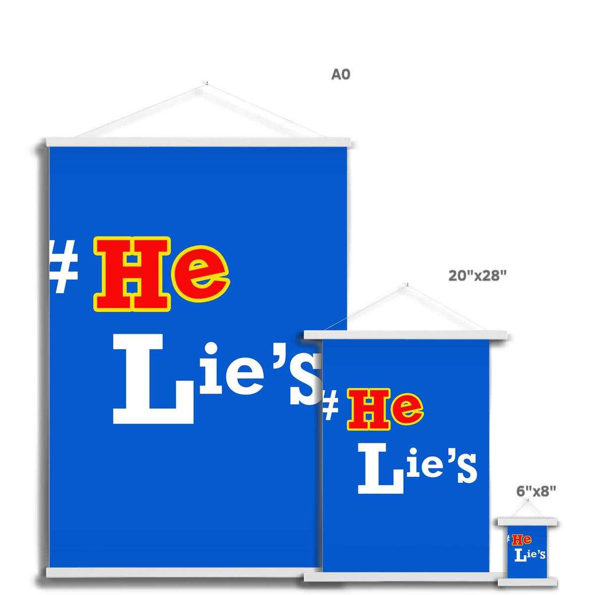 He Lies Again! Fine Art Print with Hanger