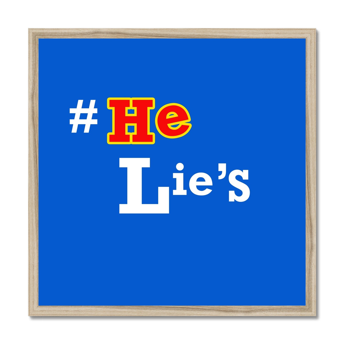 He Lies Again! Framed Print