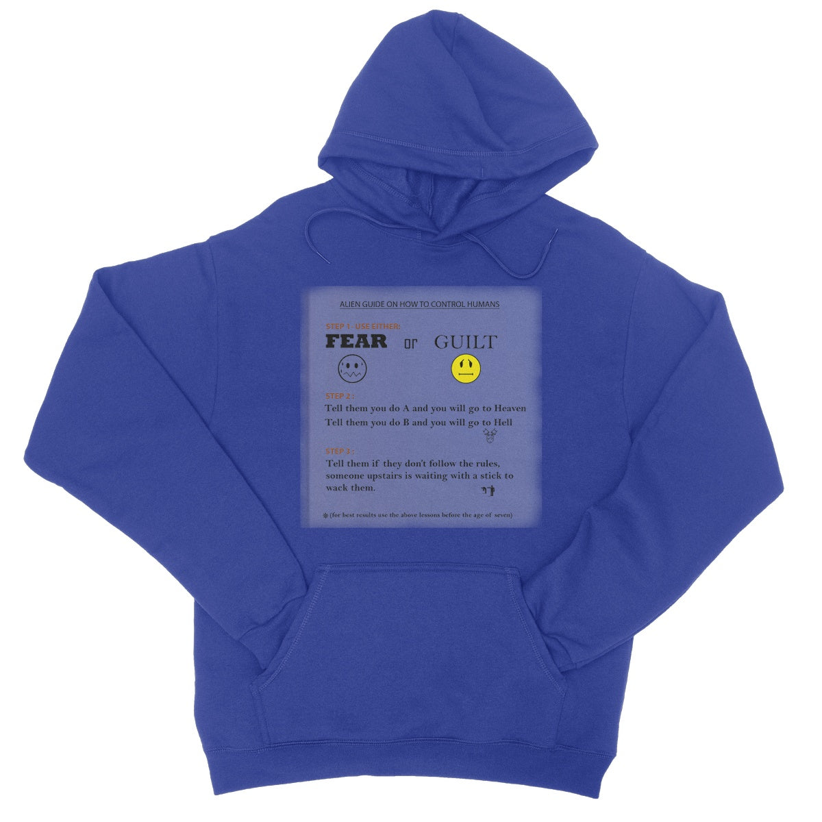 Fear or Guilt College Hoodie (Controlling Humans through Fear, Guilt, and Religious Beliefs)