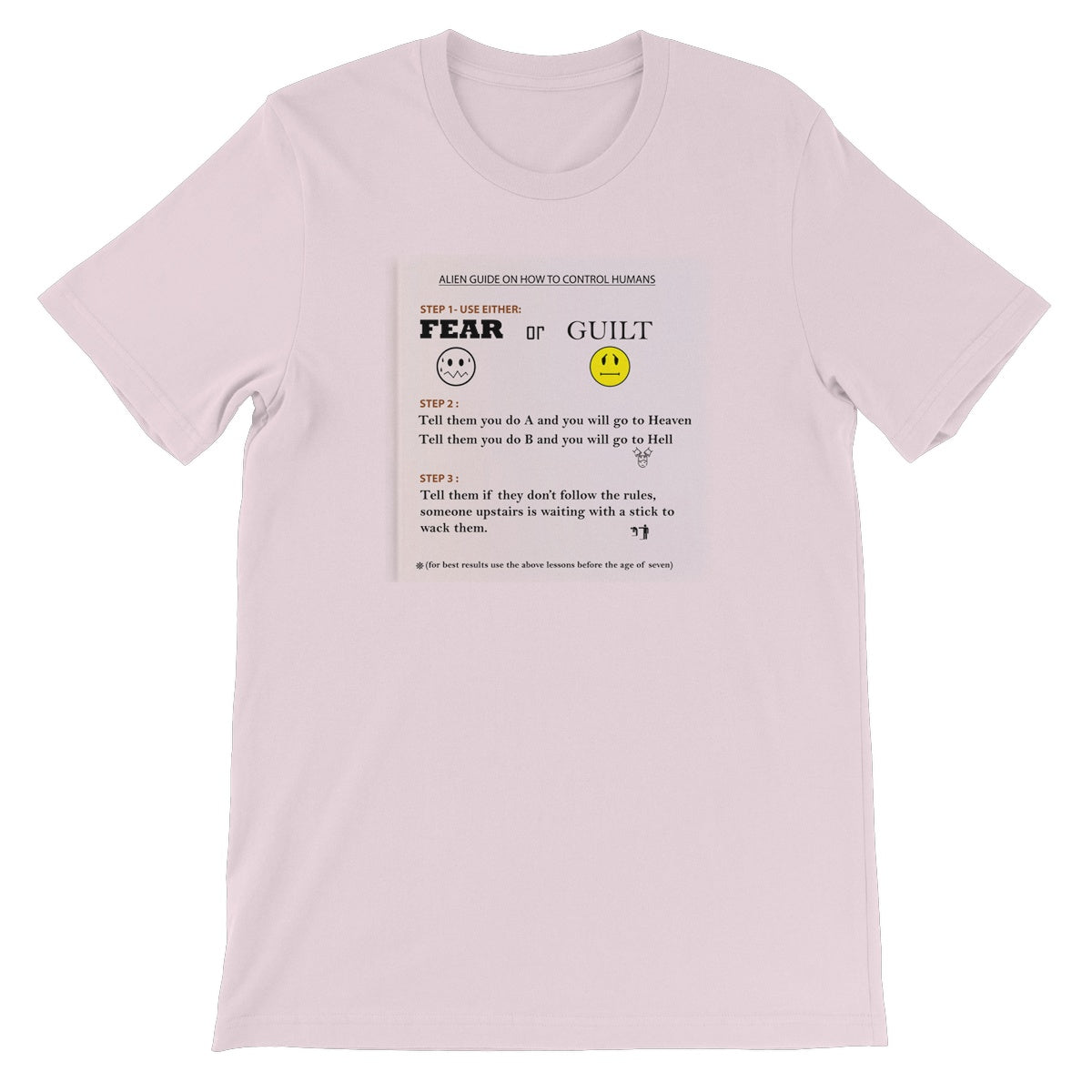 Fear or Guilt Unisex Short Sleeve T-Shirt (Controlling Humans through Fear, Guilt, and Religious Beliefs)