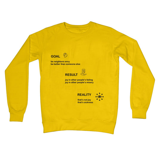 Neighbors Envy Crew Neck Sweatshirt (The pursuit of success is often fueled by the desire to be better than others)