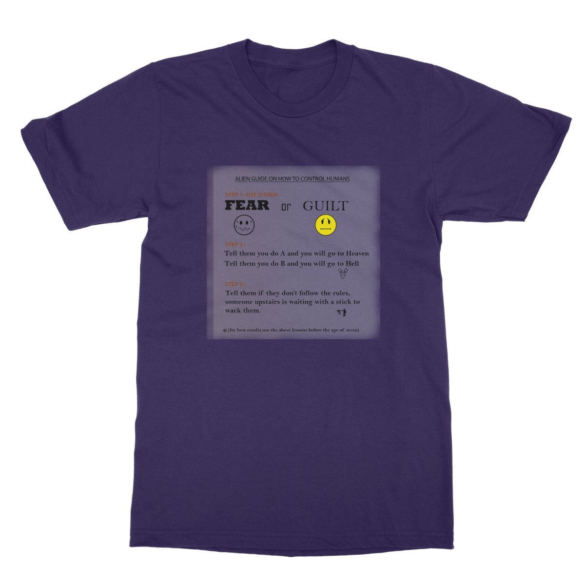 Fear or Guilt Softstyle T-Shirt (Controlling Humans through Fear, Guilt, and Religious Beliefs)