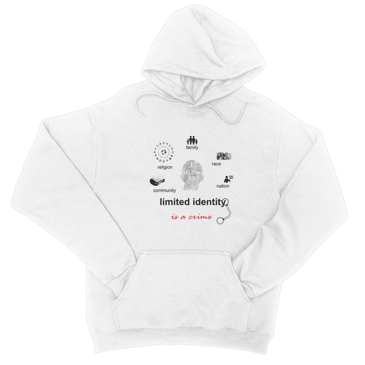Limited Identity Circle College Hoodie (perpetuating social divisions, discrimination, and conflicts)